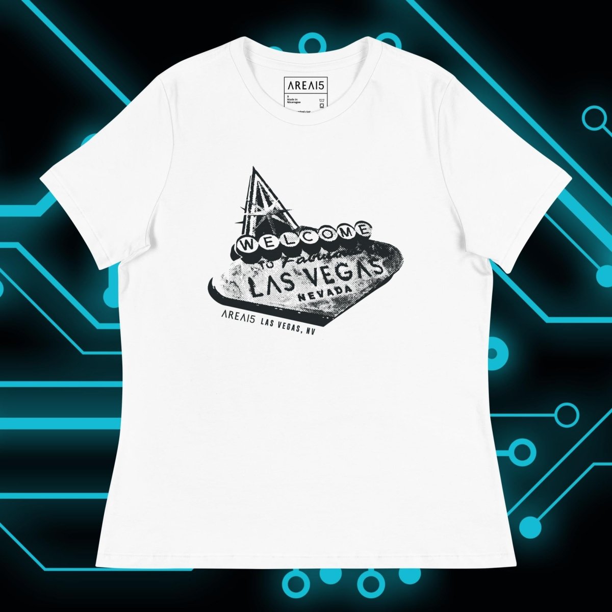 Las Vegas Sign Women's Relaxed Fit Tee - AREA15