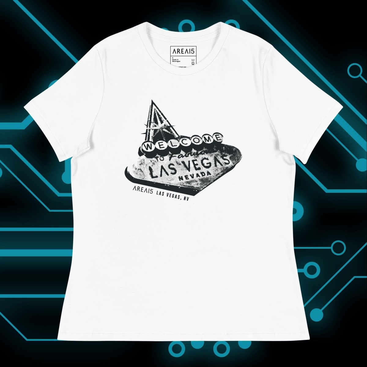 Las Vegas Sign Women's Relaxed Fit Tee - AREA15