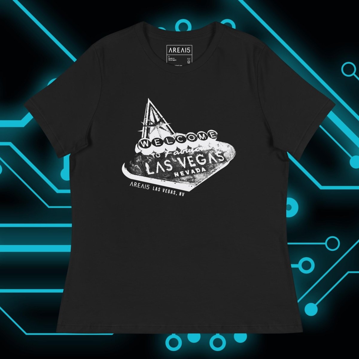Las Vegas Sign Women's Relaxed Fit Tee - AREA15