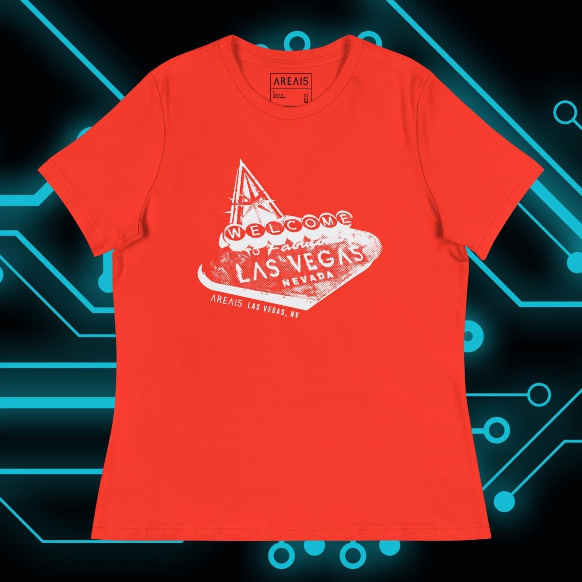 Las Vegas Sign Women's Relaxed Fit Tee - AREA15