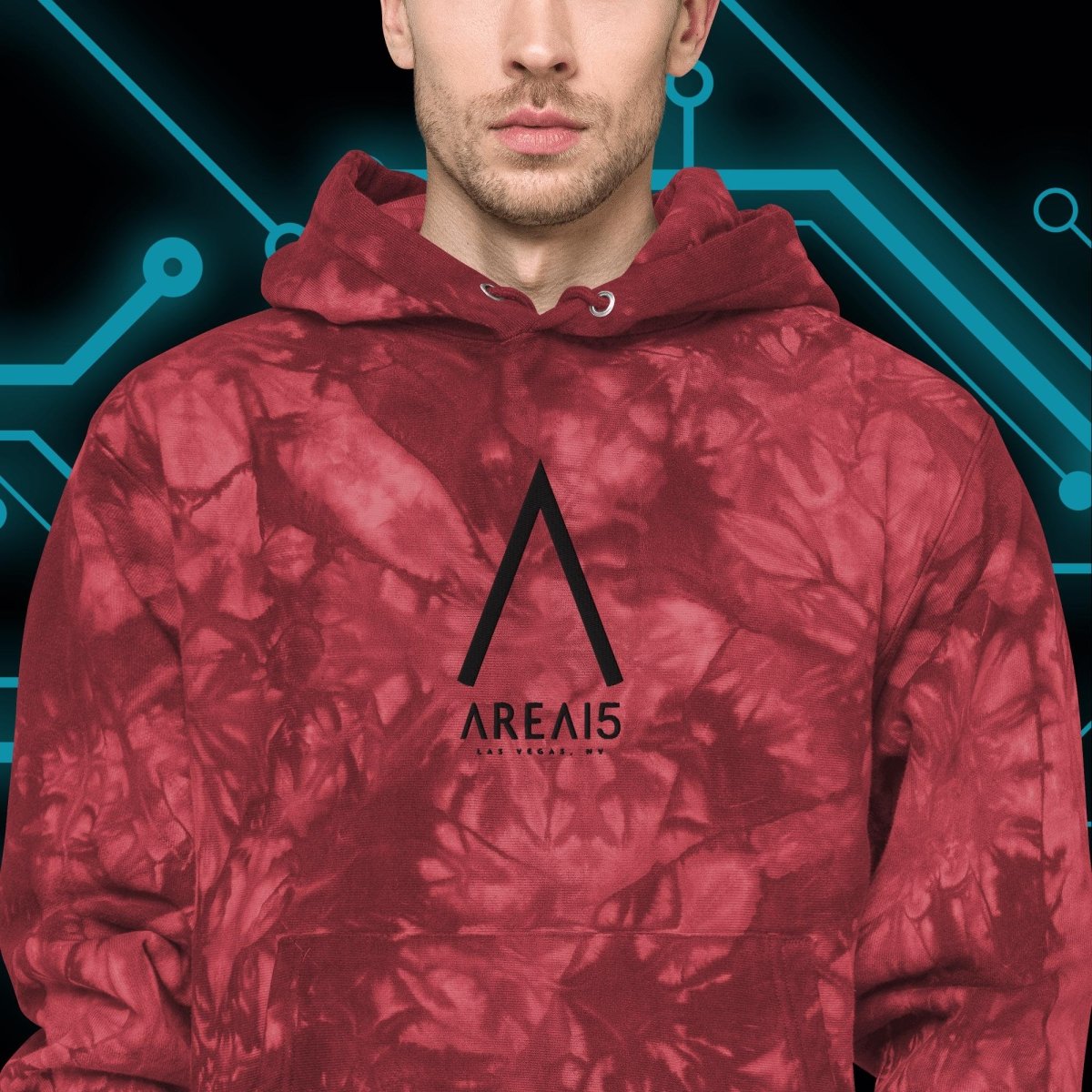 Portal Unisex Tie - Dye Hoodie - AREA15