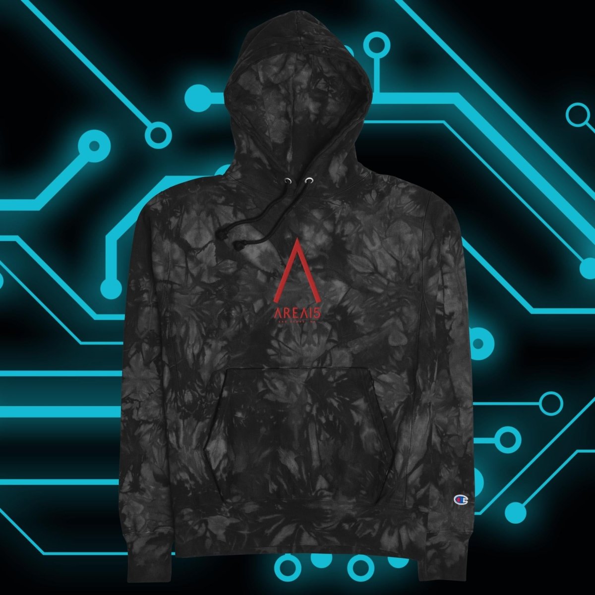 Portal Unisex Tie - Dye Hoodie - AREA15