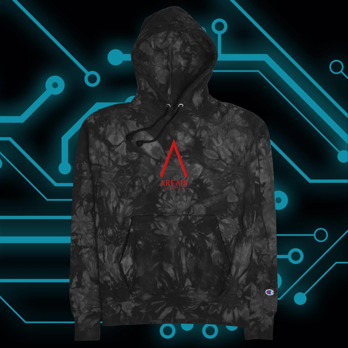 Portal Unisex Tie - Dye Hoodie - AREA15