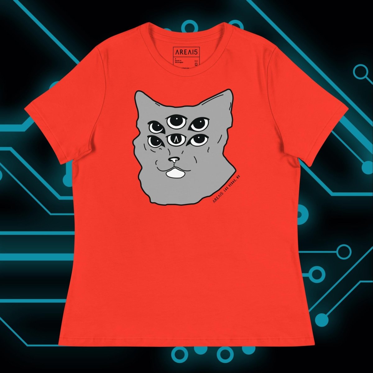 Six - Eyed Cat Women's Relaxed Fit Tee - AREA15