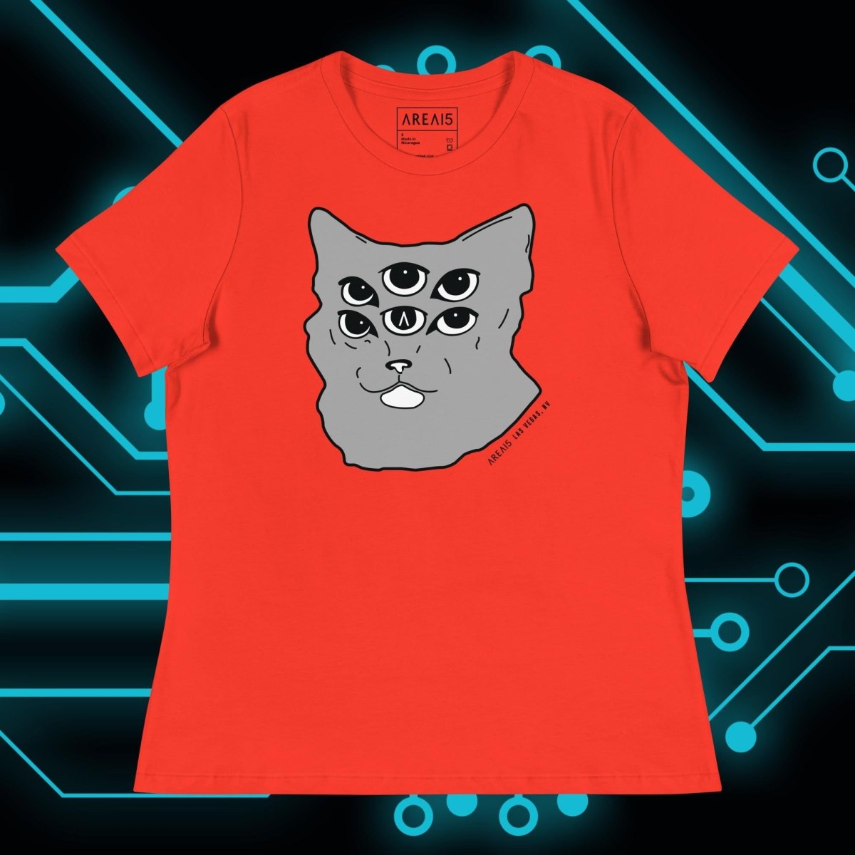 Six - Eyed Cat Women's Relaxed Fit Tee - AREA15