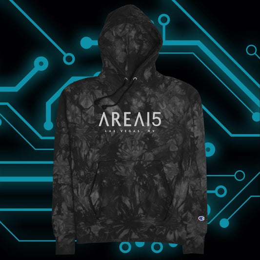 AREA15 Embroidered Unisex Tie - Dye Hoodie - AREA15