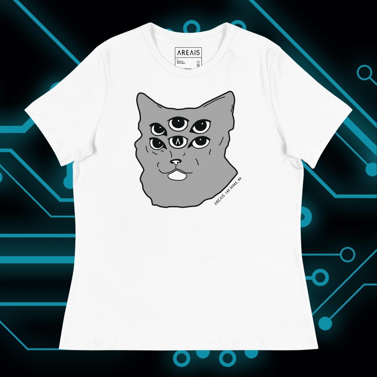 Six - Eyed Cat Women's Relaxed Fit Tee - AREA15